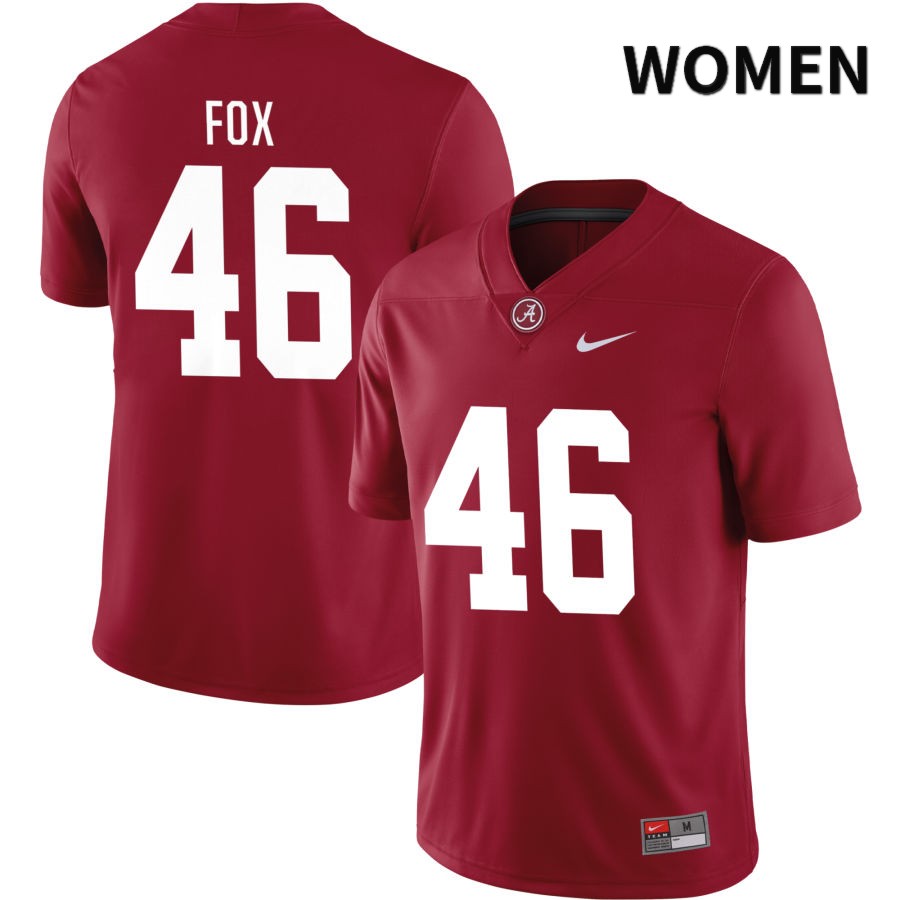 Alabama Crimson Tide Women's Peyton Fox #46 NIL Crimson 2022 NCAA Authentic Stitched College Football Jersey EB16M33PM